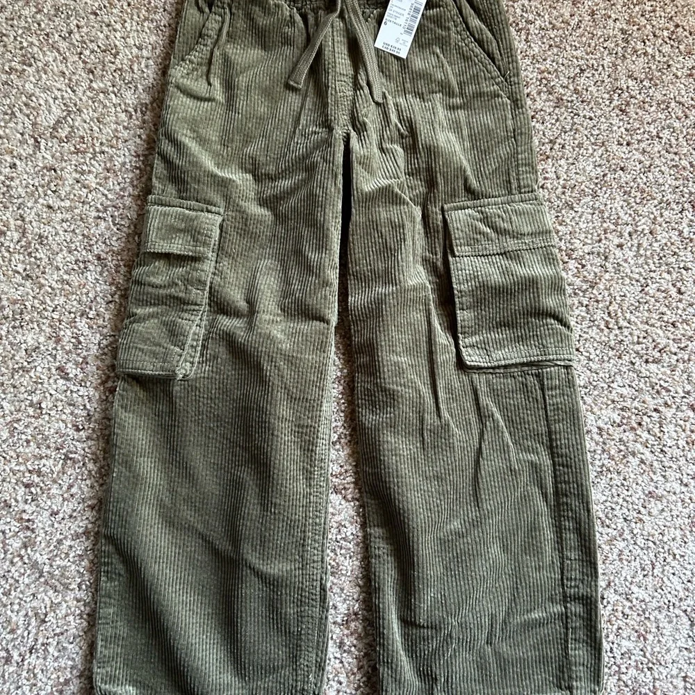 NEW The Children's Place Corduroy Cargo Pants - Saddle Brown & Olive - Boys 6